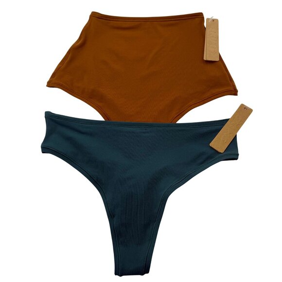 SKIMS Fits Everybody Thongs Lot of 2 Copper Teal XS - Picture 9 of 9